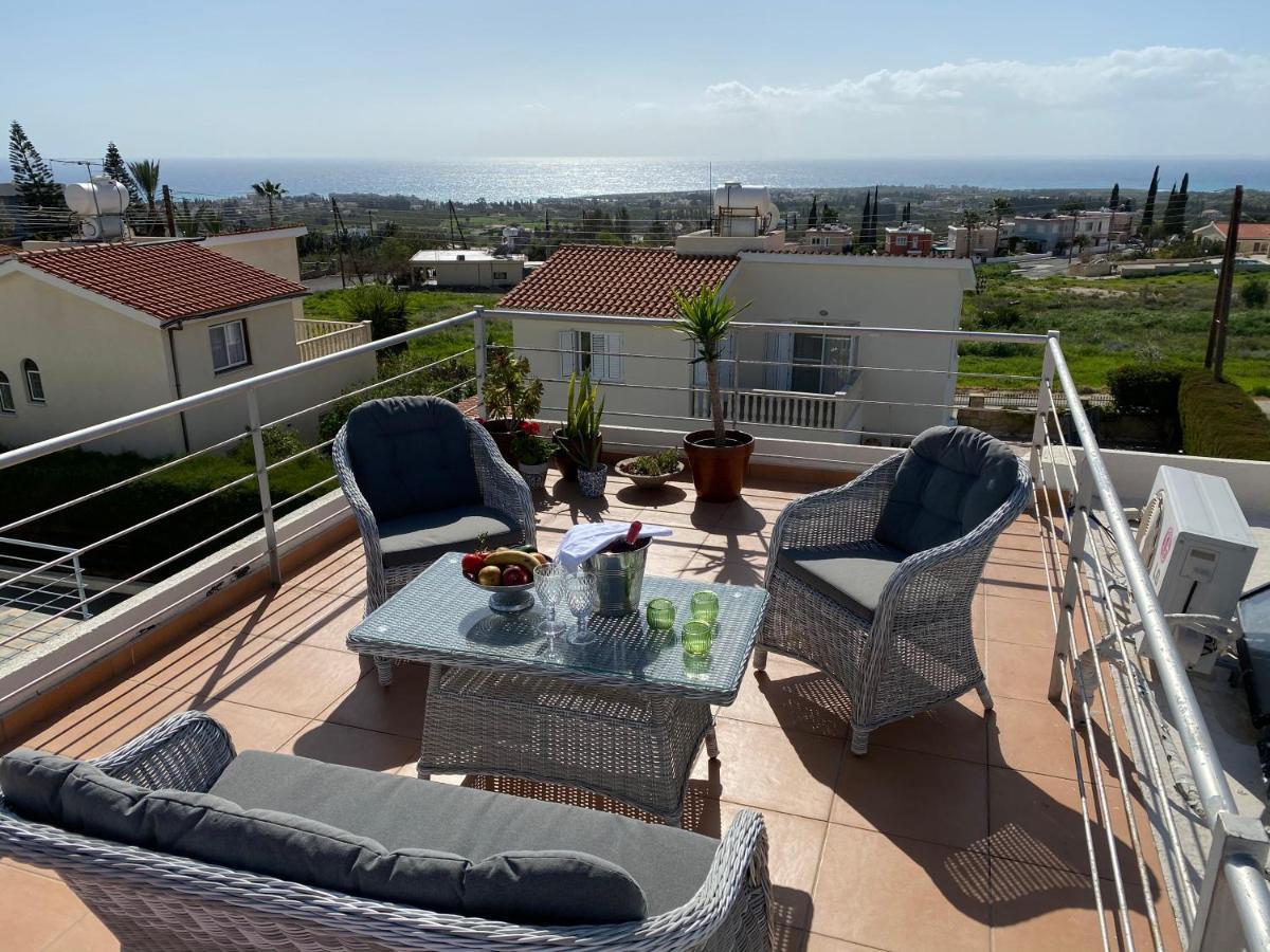 Roof Terrace & Sea View Entire Apartment Pegeia Exterior foto